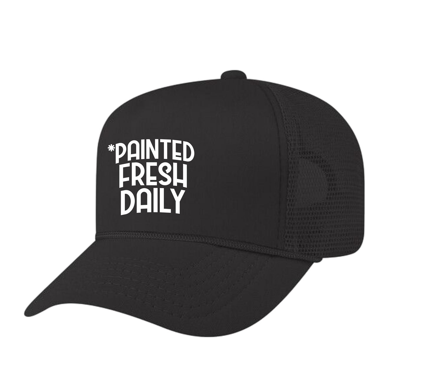 PAINTED FRESH DAILY TRUCKER (BLACK/WHITE)