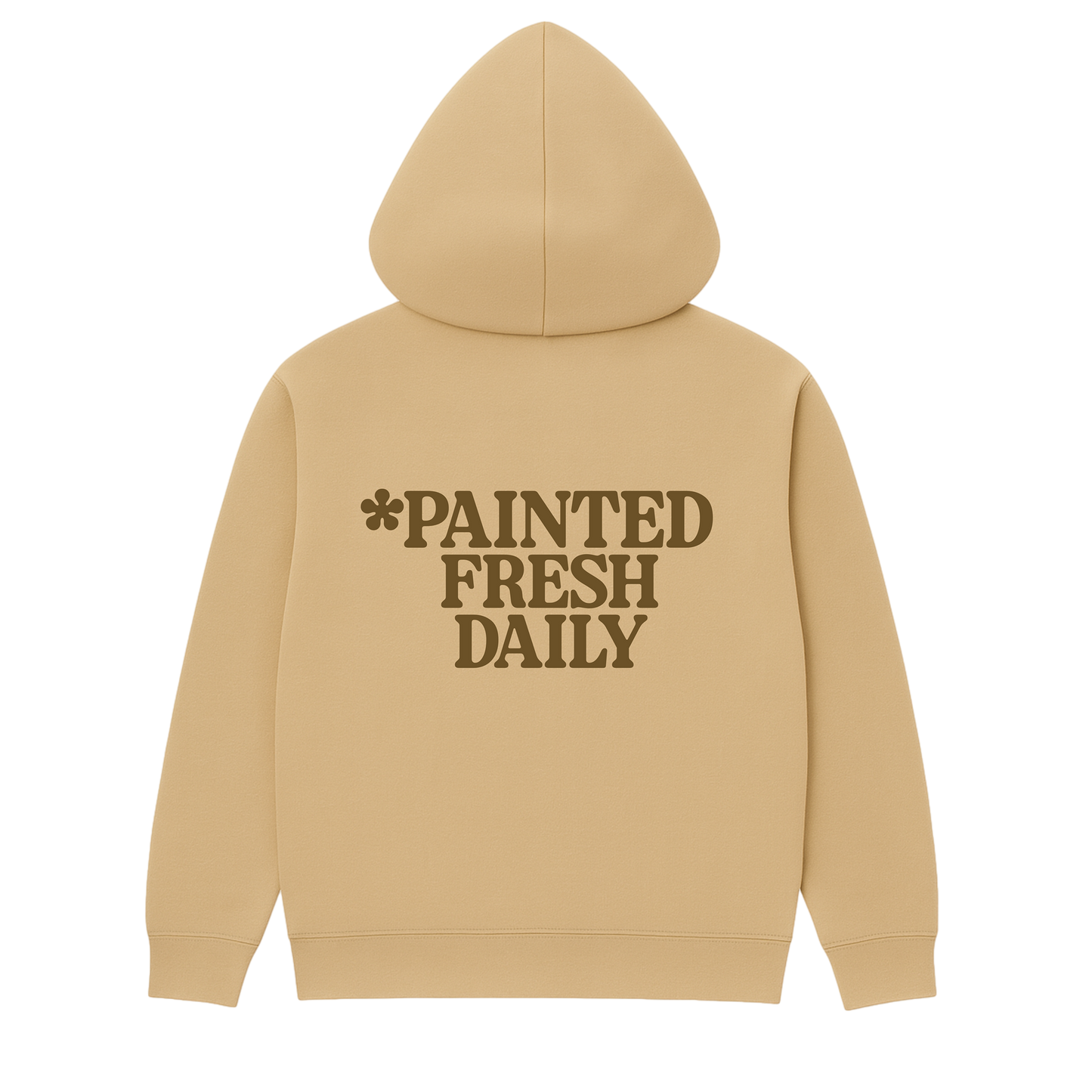 PAINTED FRESH DAILY ICON HOODIE (TAN/BROWN)