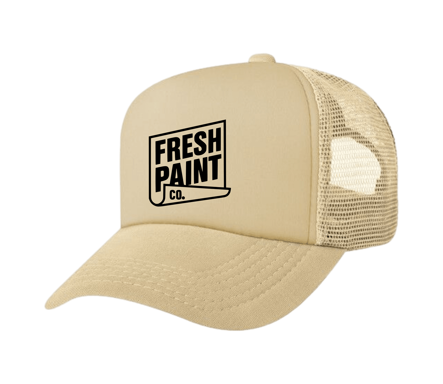 FRESH PAINT LABEL TRUCKER (TAN/BLACK)