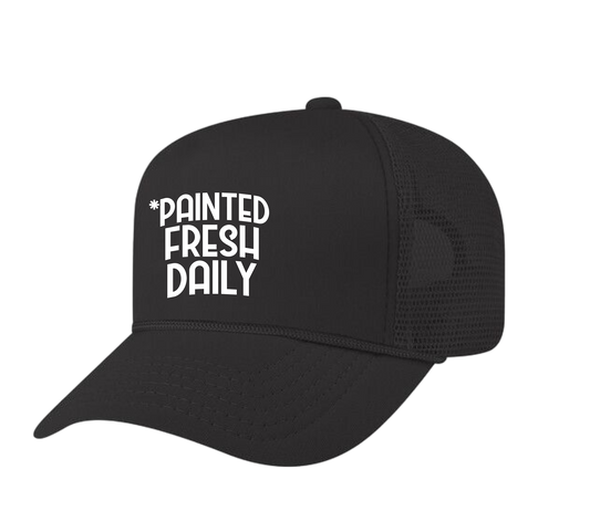 PAINTED FRESH DAILY TRUCKER (BLACK/WHITE)