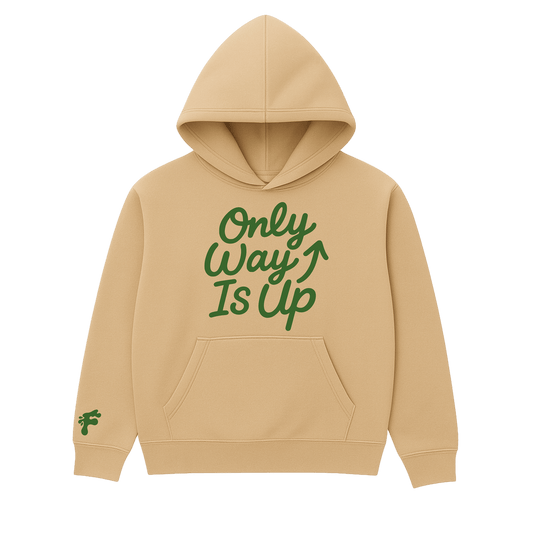 ONLY WAY IS UP HOODIE (TAN/OLIVE)