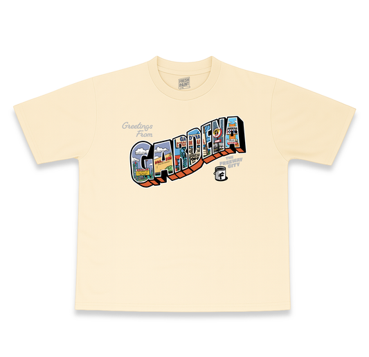 GARDENA POST CARD T-SHIRT (BLACK)