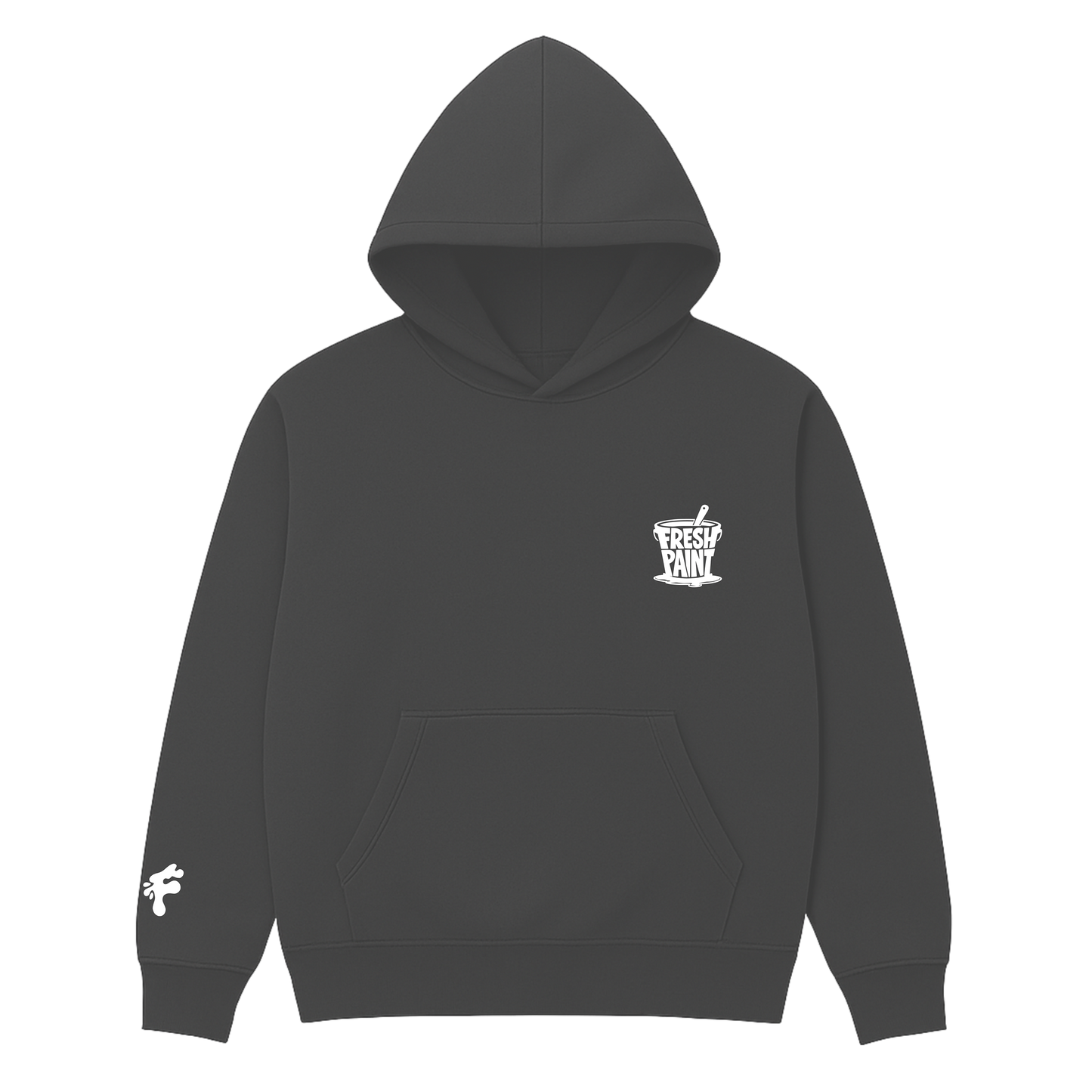 FRESH PAINT CORE HOODIE — BLACK