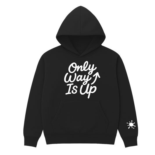 ONLY WAY IS UP HOODIE (BLACK/WHITE)