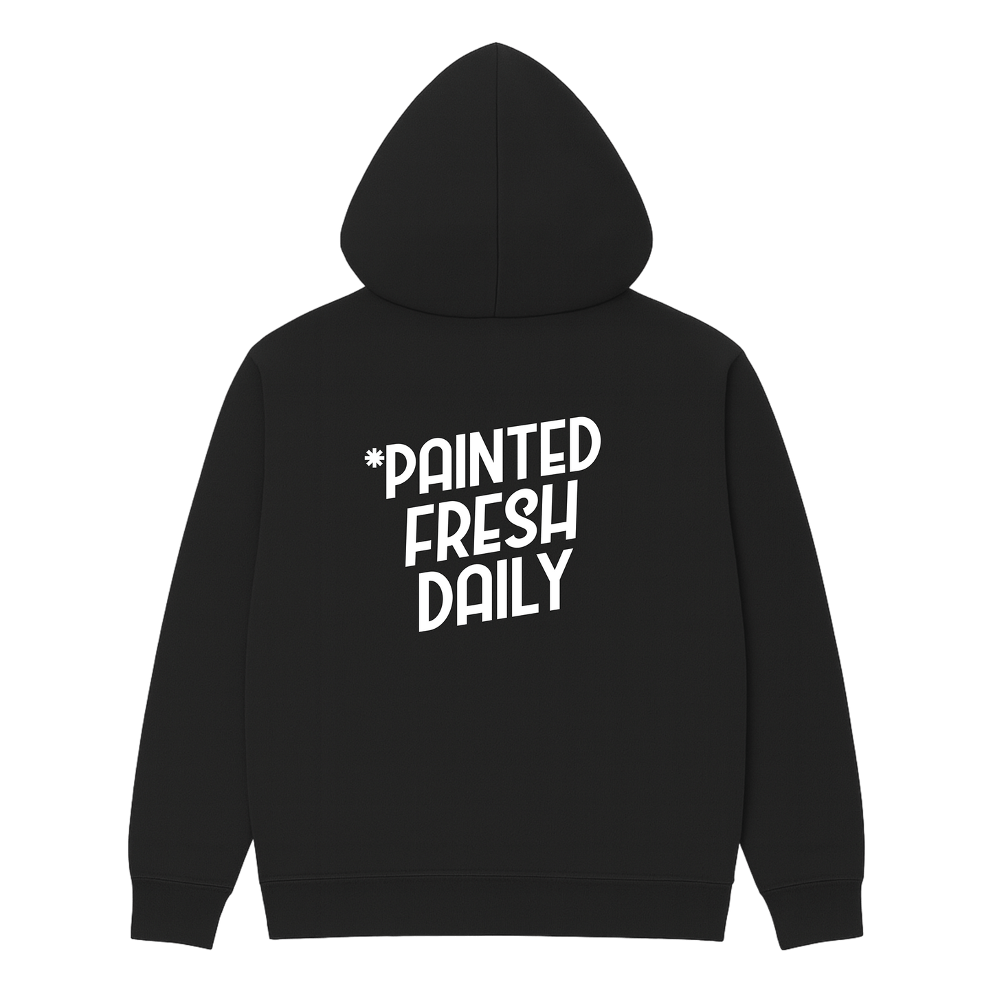 PAINTED FRESH DAILY ICON HOODIE (BLACK/WHITE)