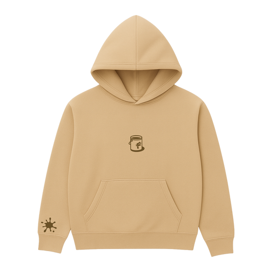 PAINTED FRESH DAILY ICON HOODIE (TAN/BROWN)