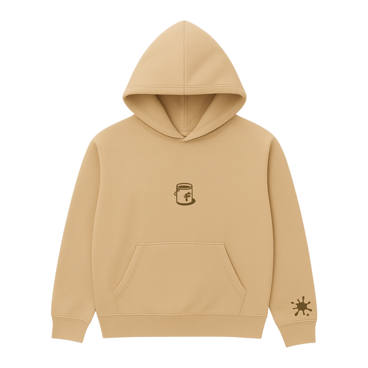 PAINTED FRESH DAILY ICON HOODIE (TAN/BROWN)